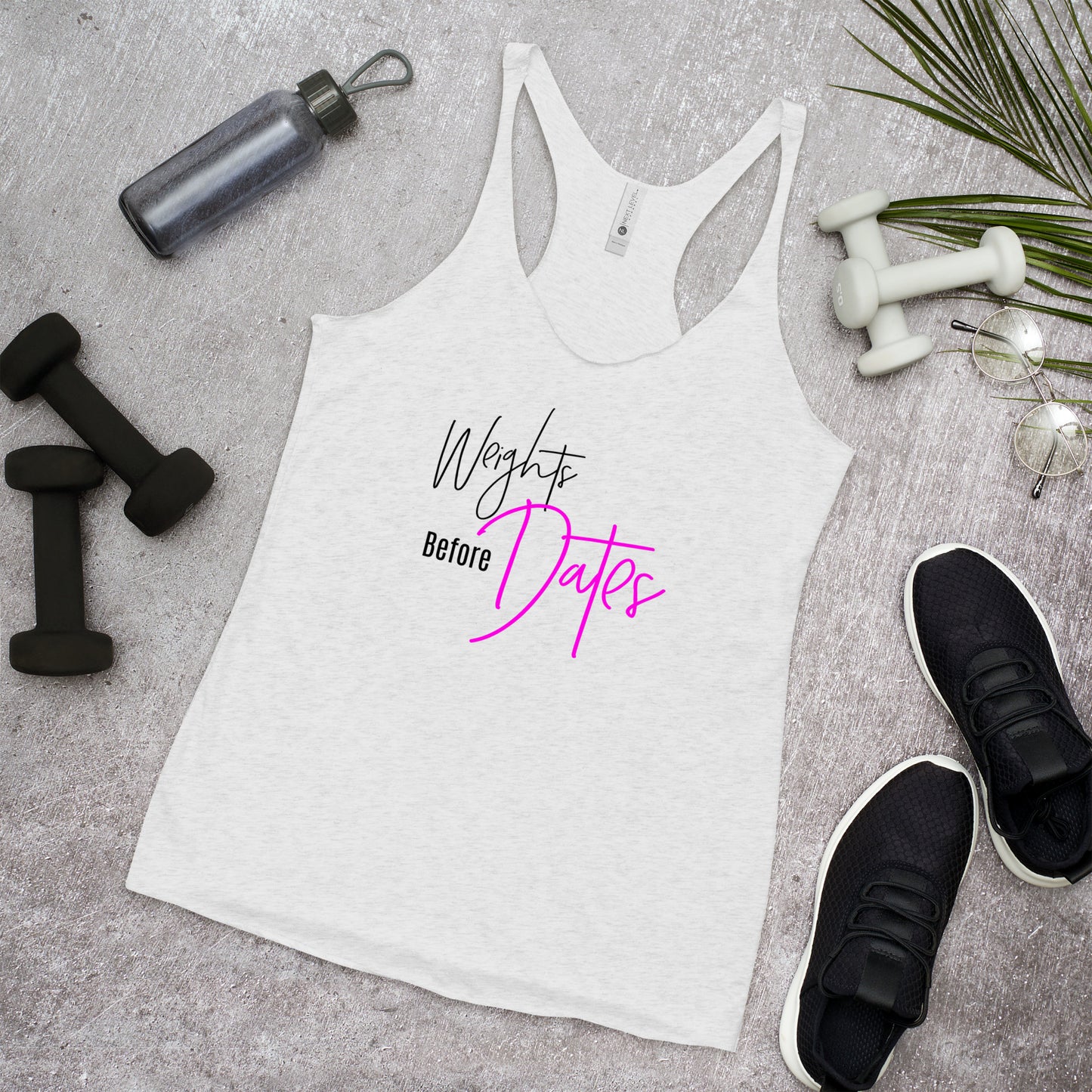 Weights Before Dates Women's Racerback Tank