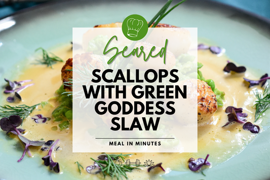 Seared Scallops with Green Goddess Slaw