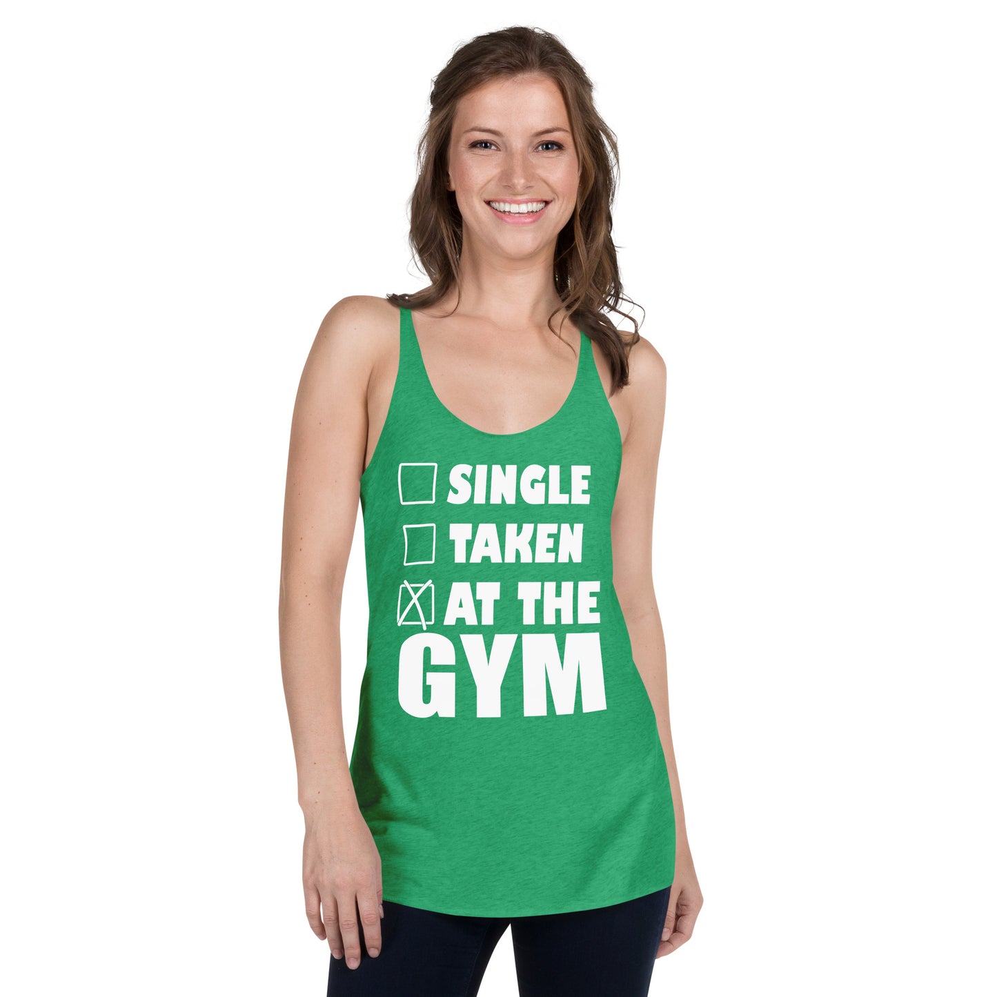 Single Taken At the Gym Women's Racerback Tank